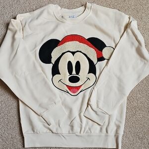 Disney Santa Mickey Mouse Holiday Sweatshirt